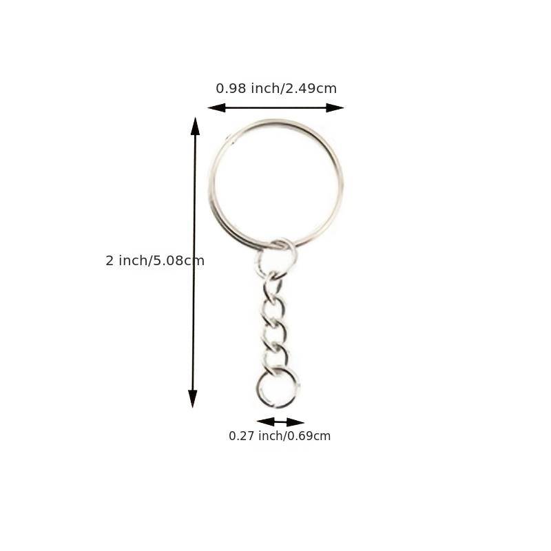 Key Ring With Chain And Open Jump split Round Keychain Rings - Temu